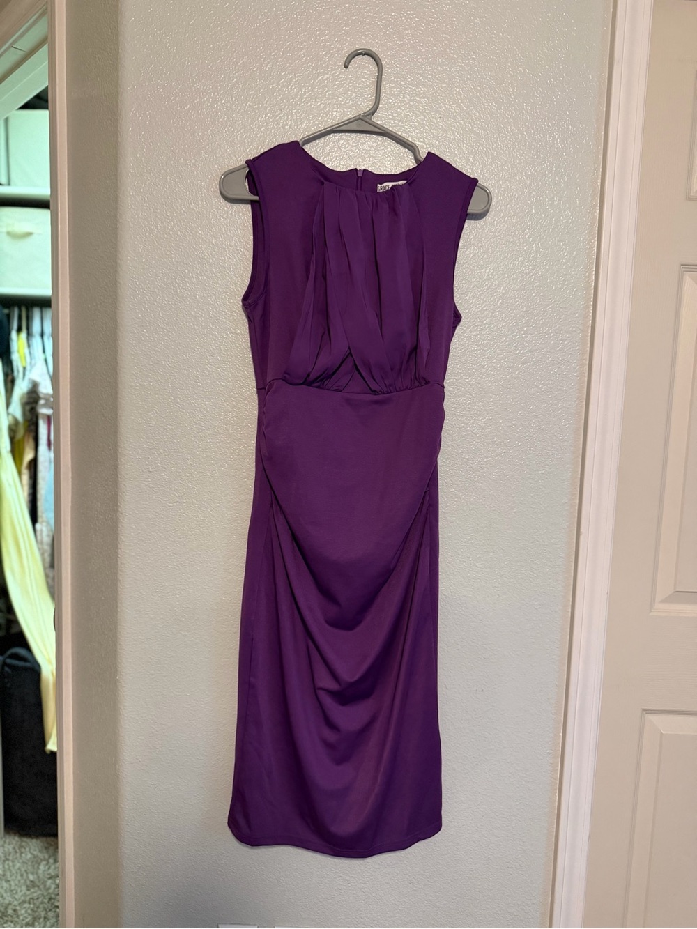 Grace Karin Purple Sleeveless Draped Sheath Dress - worn once